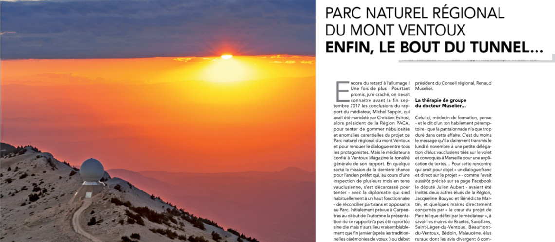 Parc du Ventoux enfin, le bout du tunnel