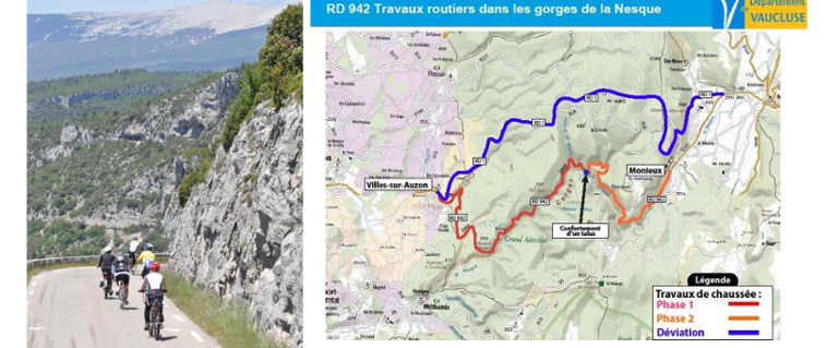 La route des Gorges de la Nesque en travaux pour trois mois