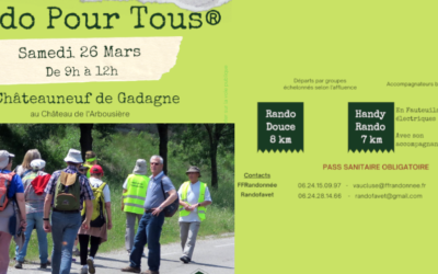 Randonnée pour tous à Châteauneuf-de-Gadagne le 26 mars